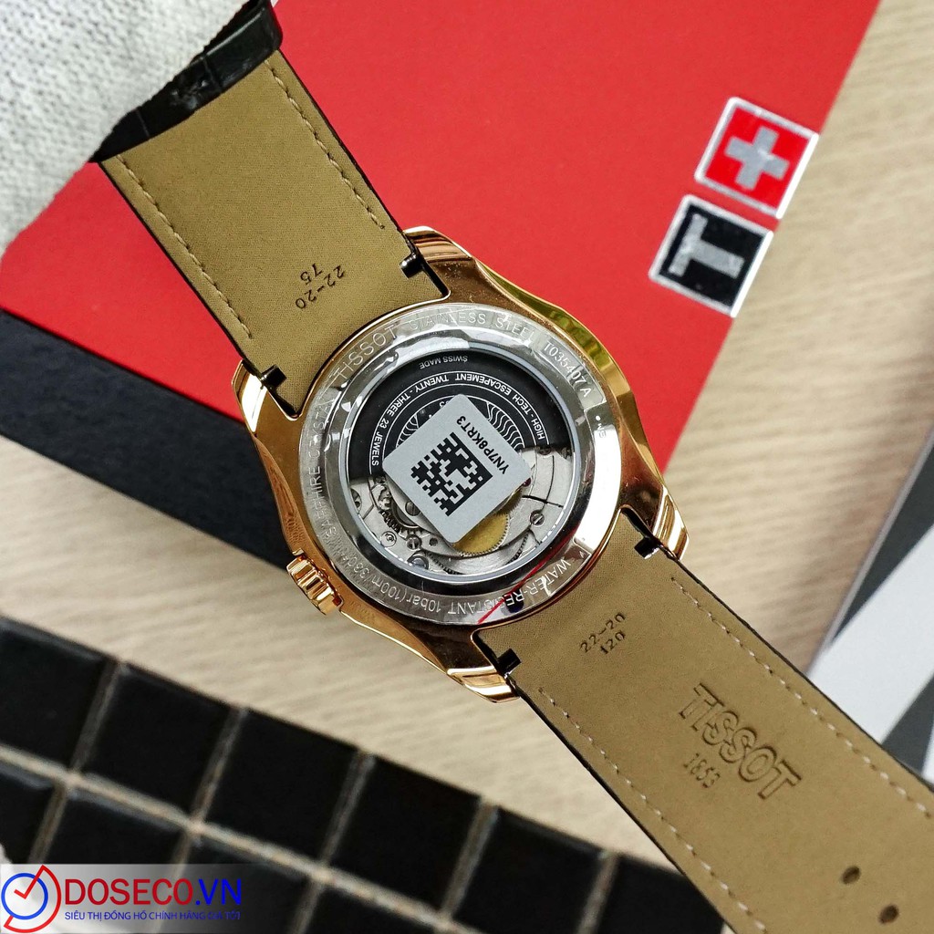 Đồng Hồ Nam Tissot Cơ Automatic Chính Hãng Couturier T035.407.36.051.01 Dây Da Cao Cấp Kính Sapphire Chống Nước TS7
