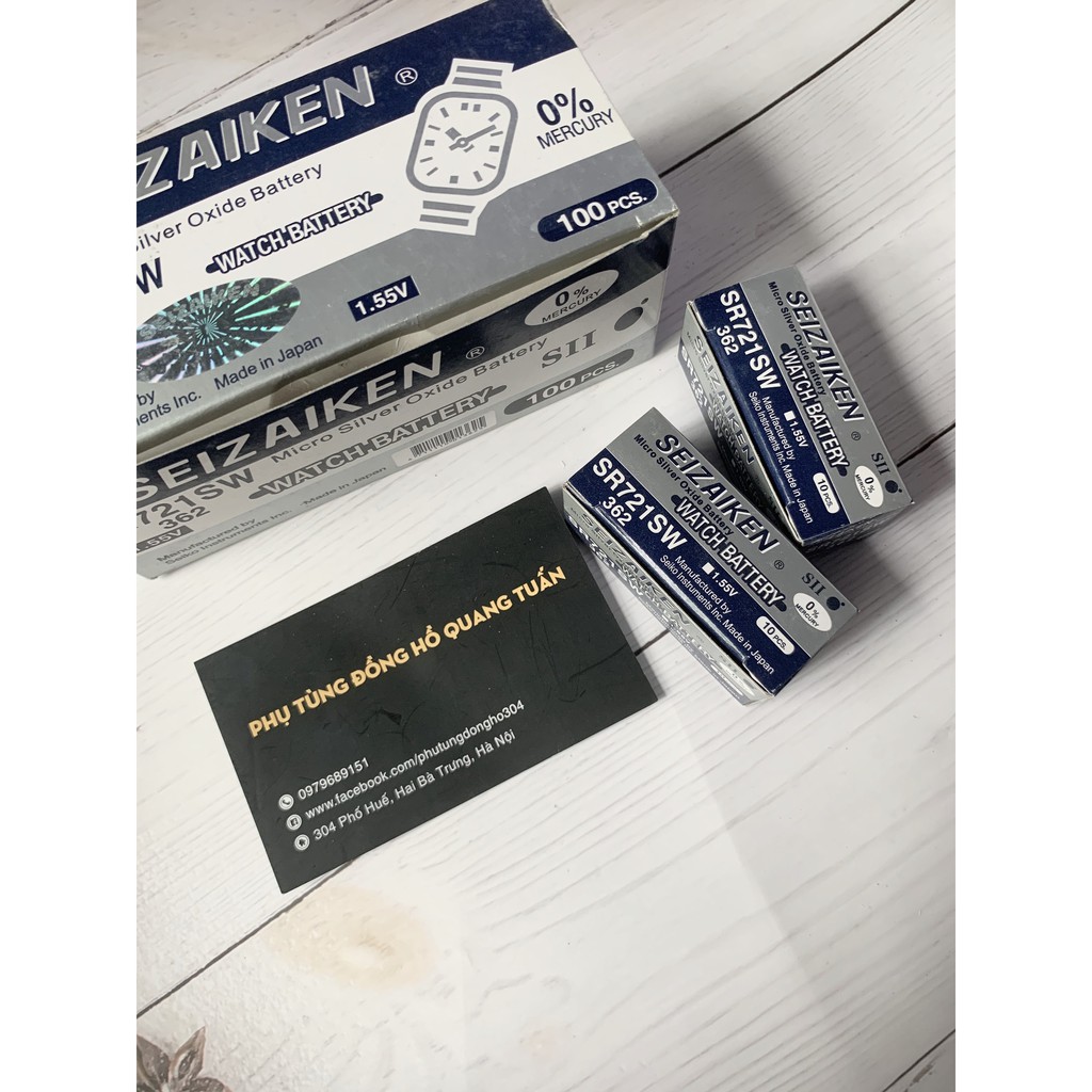 Pin hộp seizeiken 721 SR721SW SR721  362 Nhật Bản (Có hộp 10 viên)