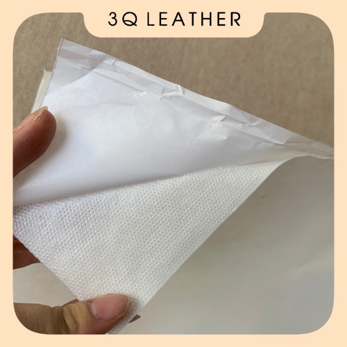 Vải gia cố có keo 1 mặt màu Đen, Trắng, làm gia cố găn đựng thẻ, ví, ...