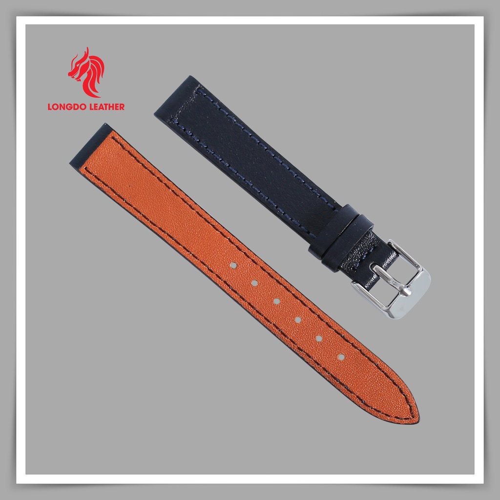 Dây đồng hồ nữ da bò chống thấm nước - Đủ size 12/14/16/18/20/22/24 - Thương hiệu Longdo Leather - FLEXIBLE