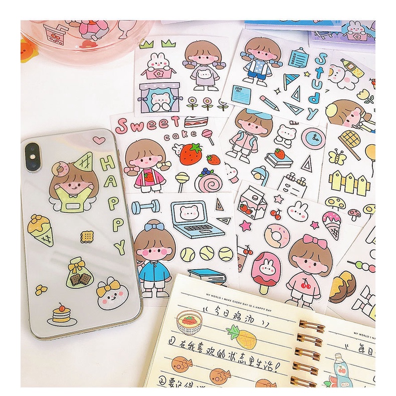 Miếng Dán Trang Trí Điện Thoại / Nhật Ký / Cốc Nước Độc Đáo DIY
