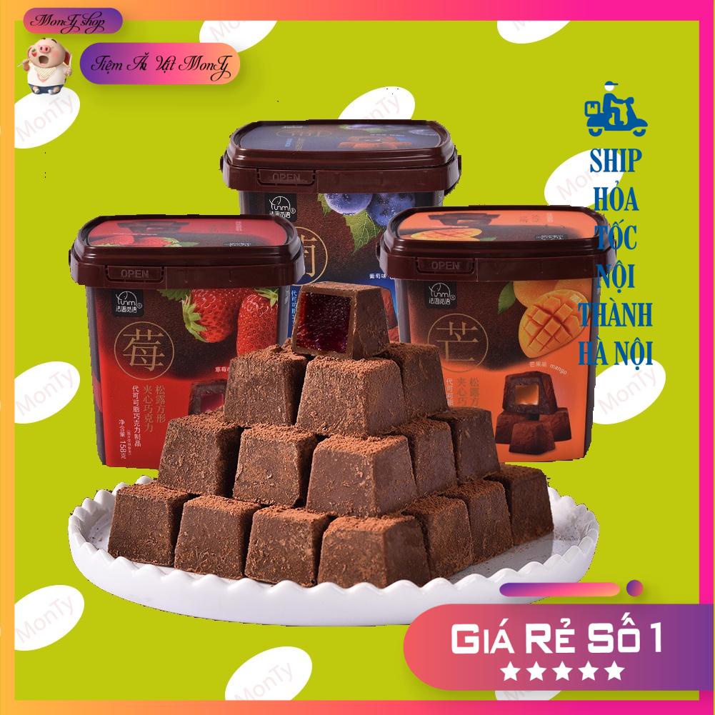 Socola tươi / Socola đen Truffle Hình vuông hộp 158g vị Soài / dâu / nho ăn nhẹ dinh dưỡng