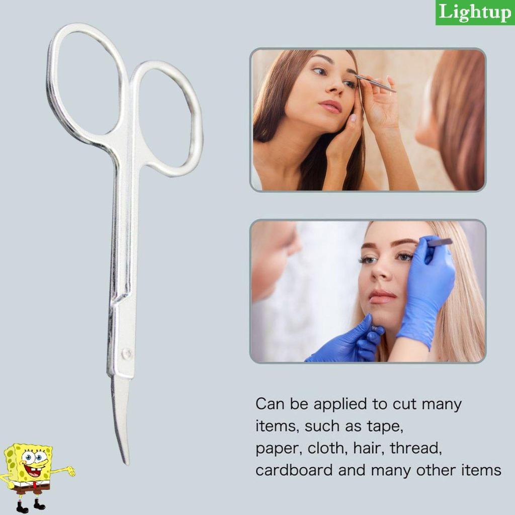 Kéo cắt tóc mũi Máy cắt lông mày nhỏ Kéo trang điểm bằng thép không gỉ