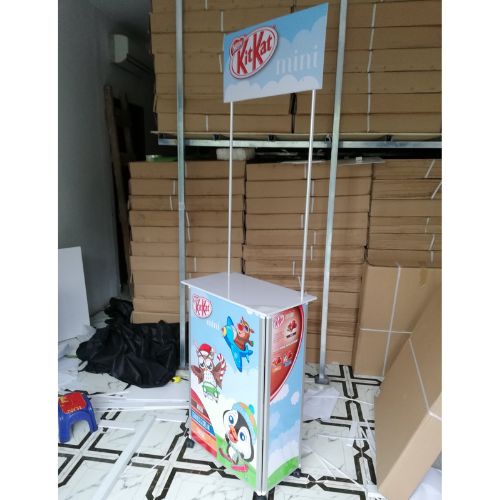 Booth nhôm di động có bánh xe, quầy bán hàng di động có bánh xe, quầy nhôm bánh xe, booth sampling