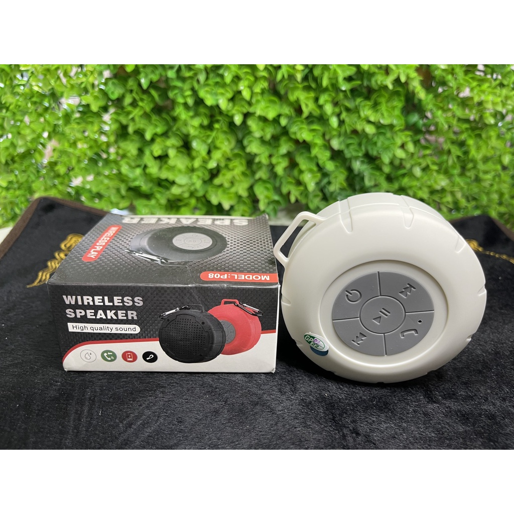 Loa Bluetooth Không Dây WIRELESS SPEAKER P08 Loa Nhỏ Gọn Nhẹ Nhàng Tiện Dụng, Độ Chống Thấm Nước Cao, Thiết Kế Đáng Yêu.