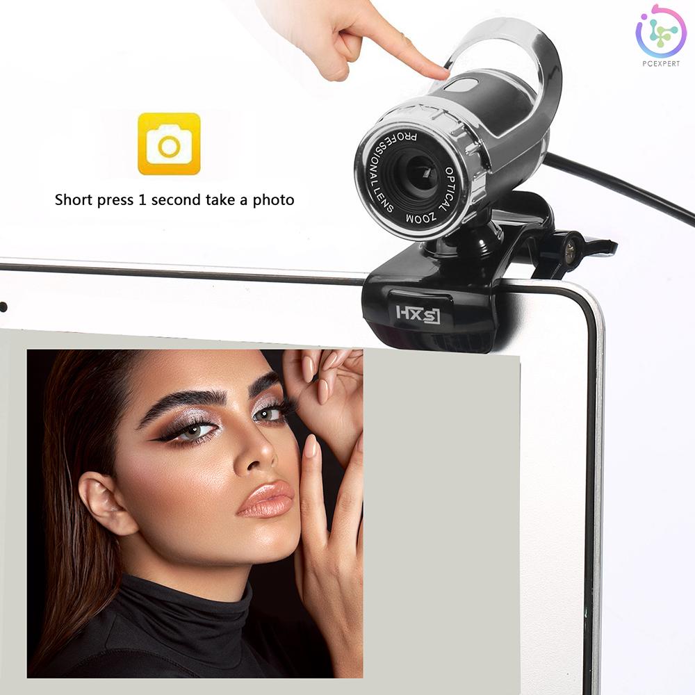 HXSJ S9 Desktop 1080P Webcam USB 2.0 Webcam Laptop Camera Built-in Sound-absorbing Microphone Video Call Webcam for PC Laptop Black