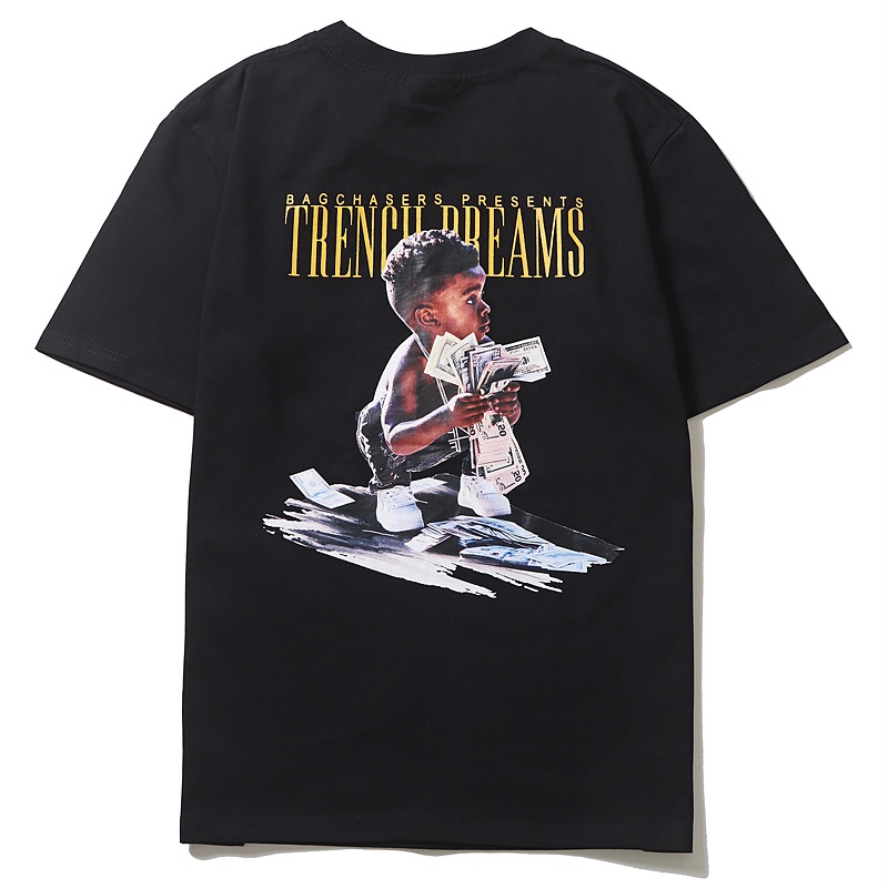 Áo Thun Ngắn Tay Dáng Rộng In Hình Thời Trang Cá Tính