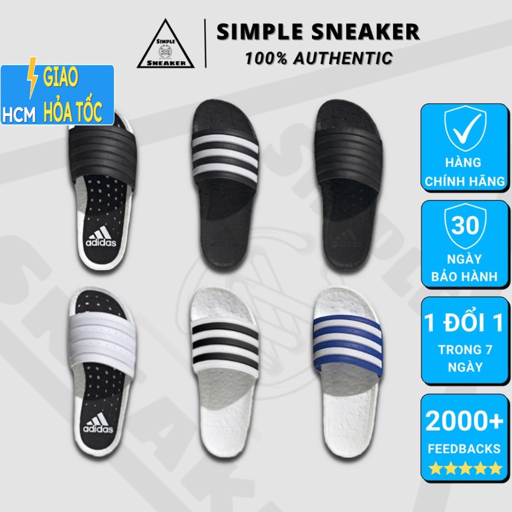 Dép Adidas Boost Chính Hãng FREESHIP Adidas Adilette Boost - Dép Quai Ngang Adilette Đế Boost Siêu Êm - Simple Sneaker