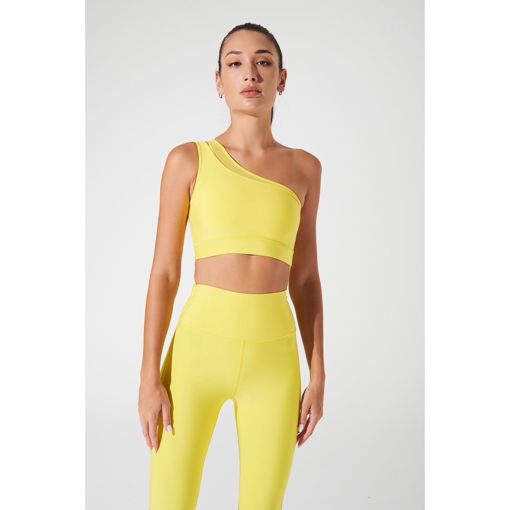 OLABEN Áo tập yoga gym lệch vai vàng Clarita Off Shoulder