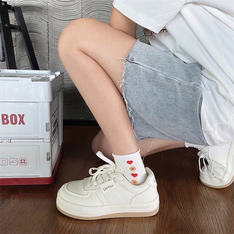 [LOẠI 1-SẴN] Giày thể thao nữ đế bằng bánh mì basic mã URYN vải canvas bata mới hot phong cách retro ulzzang đẹp cá tính