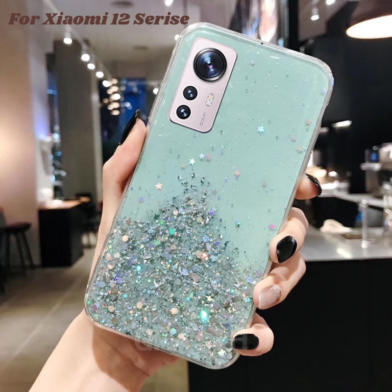 Ốp Điện Thoại Tpu Dẻo Trong Suốt Kim Tuyến Cho Xiaomi Mi 12 T 12T Lite Pro 12Lite 12TPro Xiaomi12 Xiaomi12Lite Mi12 Pro