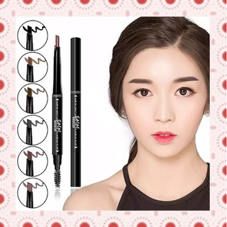 [Hàng mới về] Bút chì kẻ lông mày EMM kèm bàn chải 2 đầu tự xoay chống nước lâu trôi