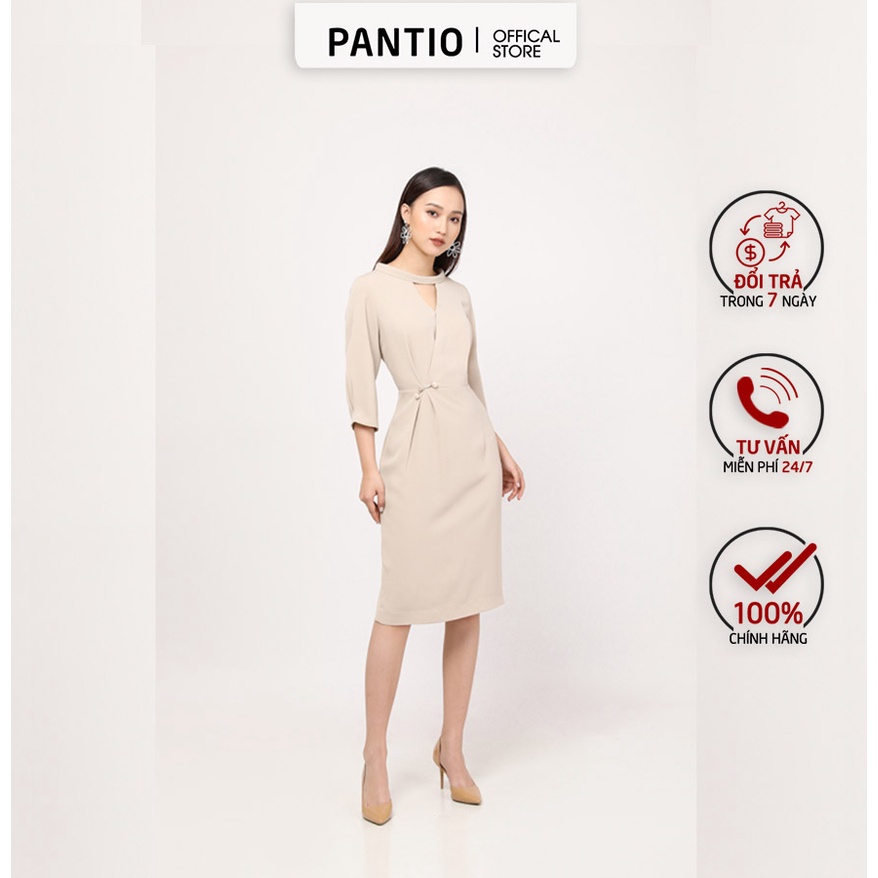 Đầm dạo phố chất lụa tay lỡ dáng ôm nhẹ FDP92124 - PANTIO