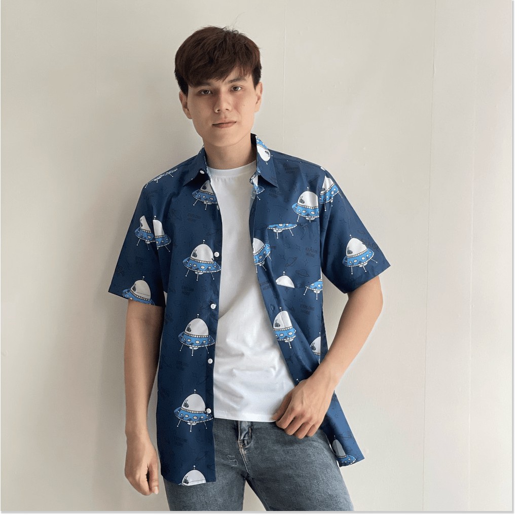 ÁO SƠ MI NAM NỮ,THIẾT KẾ HỌA TIẾT SIÊU NGẦU,CHẤT LIỆU VÃI THOÁNG MÁT  THỜI TRANG KME.STORE