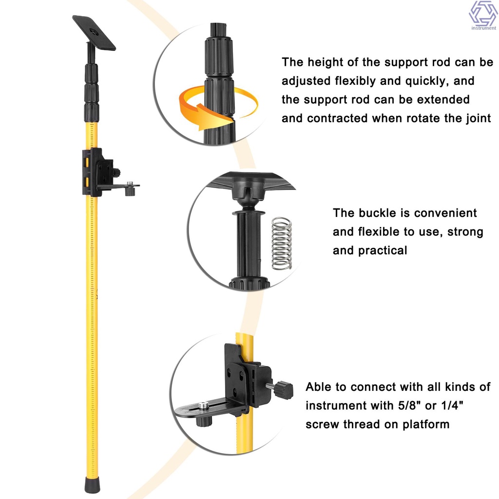 Giá Đỡ Nâng Bằng Hợp Kim Nhôm Có Thể Điều Chỉnh Cho Cân Bằng Laser 1 / 4 '' Và 5 / 8 '' E07