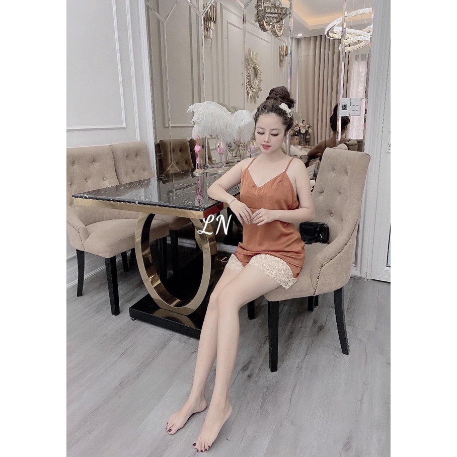 Bộ 2 dây lụa đáp ren sexy
