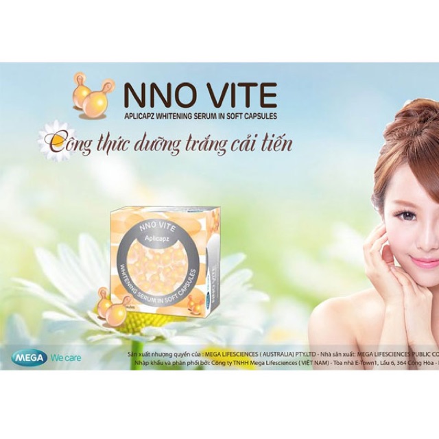 Dưỡng Da Ngăn Lão Hóa và trắng da NNO Vite 30 viên hàng nhập khẩu Thái Lan