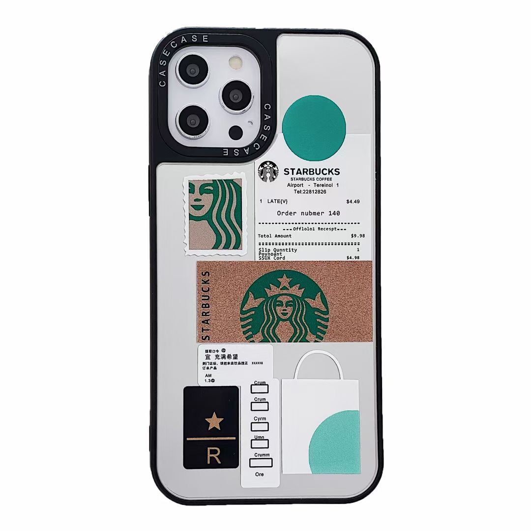 STARBUCKS Ốp Lưng Điện Thoại Phối Gương Thời Trang Dành Cho Iphone 12pro Max 12mini 11pro Max Xs Max Xr Se 2020 7 8 Plus | BigBuy360 - bigbuy360.vn