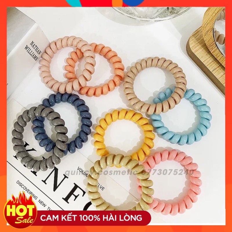 Dây Cột Tóc Lò Xo Nhiều Màu Phong Cách Hàn Quốc Dễ Thương Cho Nữ - QUINCY COSMETIC
