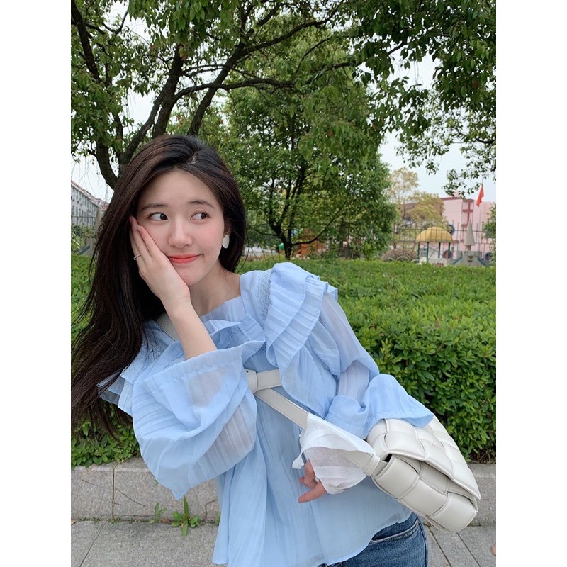 Áo babydoll bèo vai ullzang