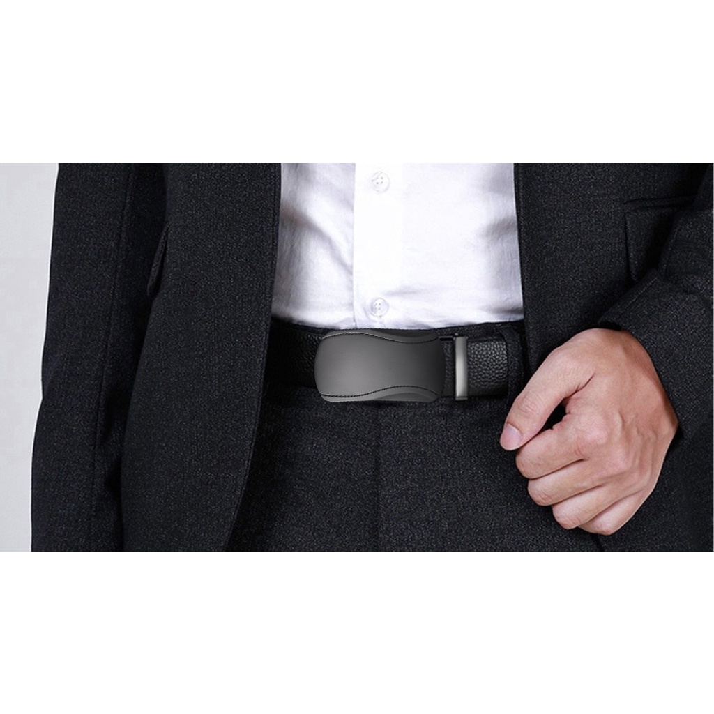 Thắt lưng nam, dây nịt nam tiện lợi kết hợp khóa tự động, dây da cao cấp mặt thiết kế nam tính TLR56