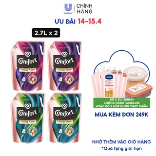 Mã FMCGMALL -8% đơn 250K Combo 2 Túi Nước Xả Vải Comfort Chống Nhăn 2.7L