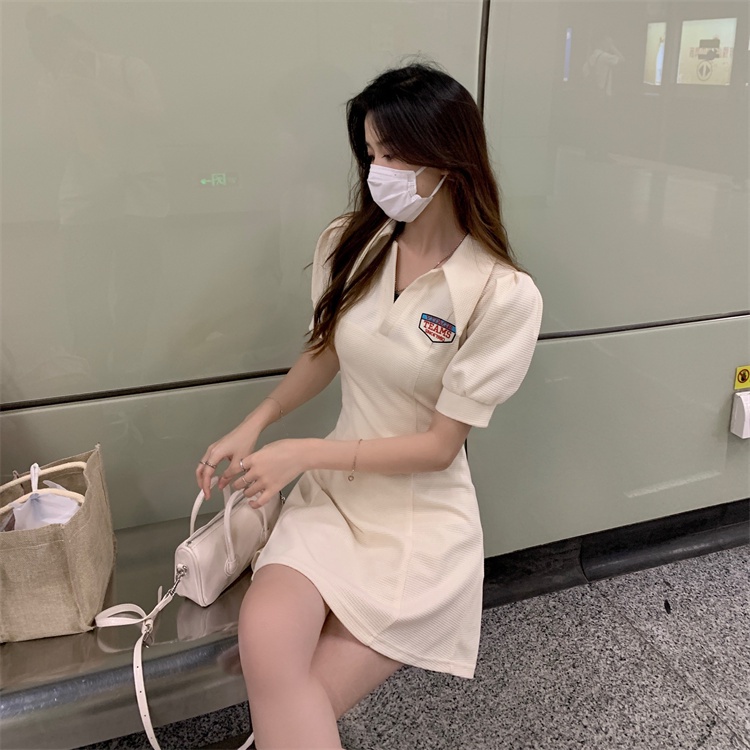 Xiaozhainv Đầm polo Ngắn Tay Thời Trang Dành Cho Nữ