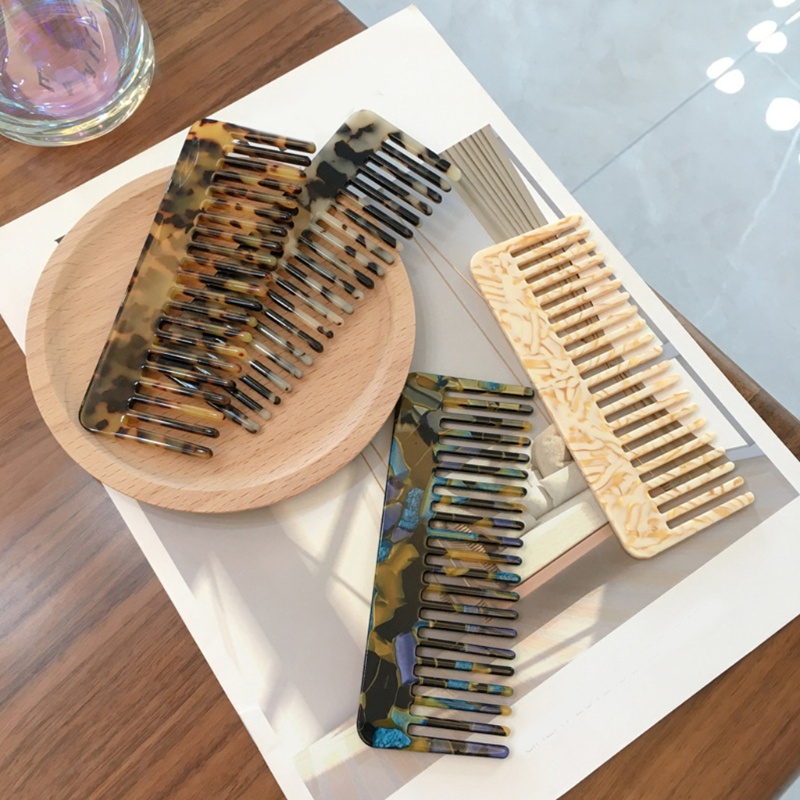 Set 2 Kẹp Tóc Dạng Móng Vuốt Họa Tiết Da Báo Acetate