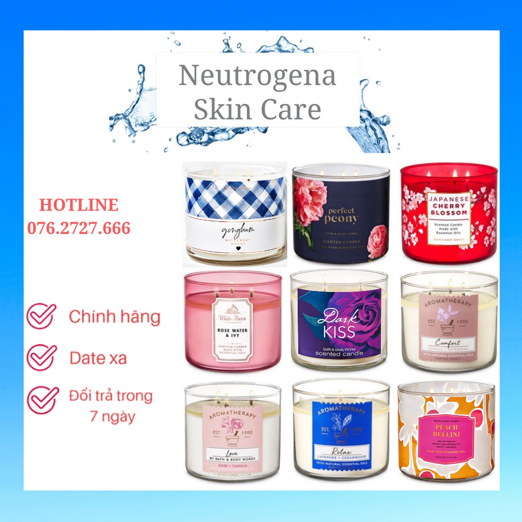 [Link 1/4 - Đủ Mùi] Nến Thơm 3 Bấc Bath And Body Works (411g)