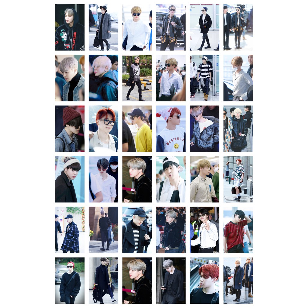 Lomo card 45 ảnh thành viên BTS Jimin fashion style