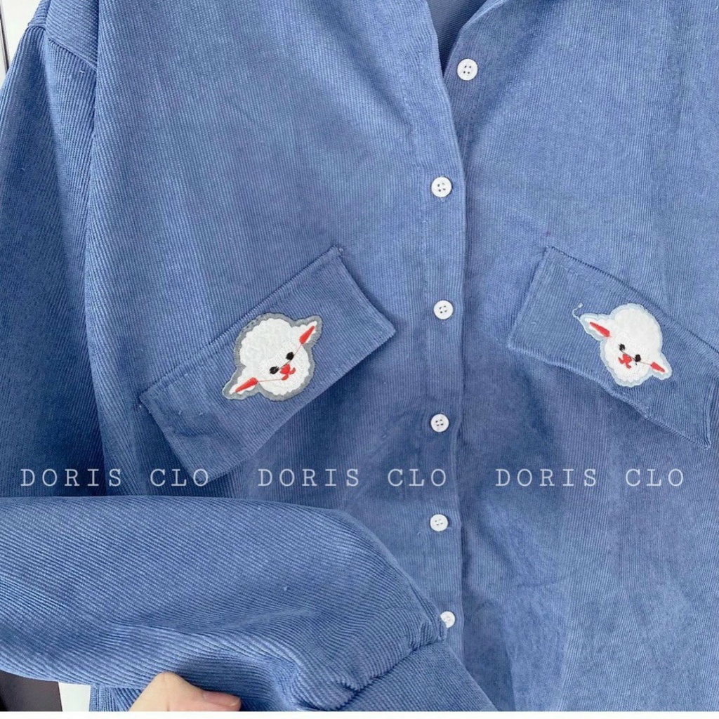 Sơ mi nhung tăm dáng rộng, áo khoác nhung tăm ulzzang ( ảnh thật / có sẵn ) CÓ UP VIDEO HÀNG THẬT Summersweater | BigBuy360 - bigbuy360.vn