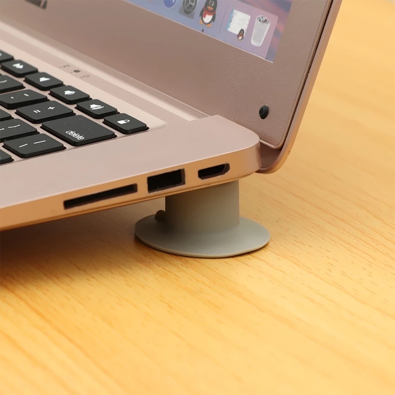 Bộ 4 Miếng Lót Làm Mát Laptop Bằng PVC Mềm Chống Trượt