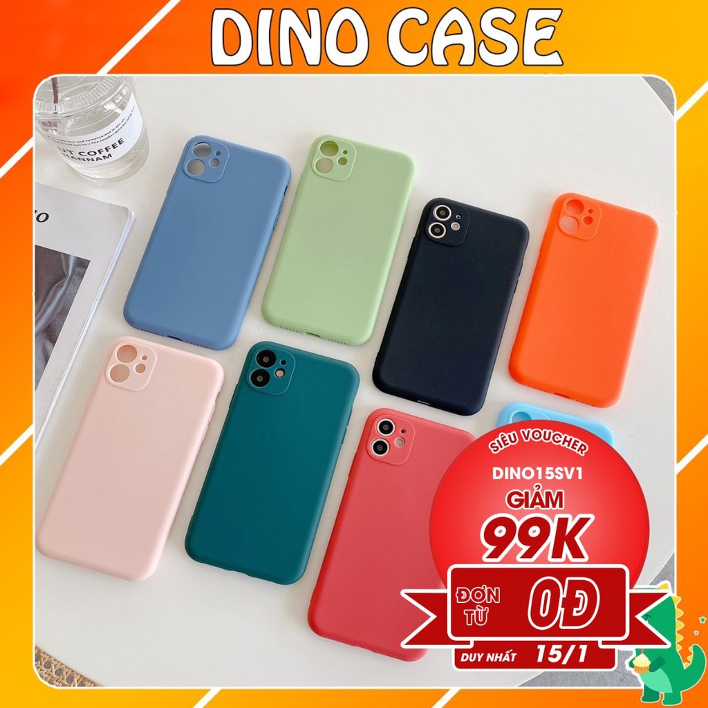 Ốp lưng iphone TPU trơn dẻo bảo vệ camera 7Plus/8Plus/X/XsMax/11/11Promax Dino Case