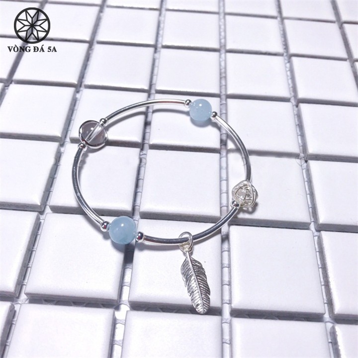 Vòng tay phong thủy xanh biển cho mệnh Thủy và mệnh Mộc - mẫu 26