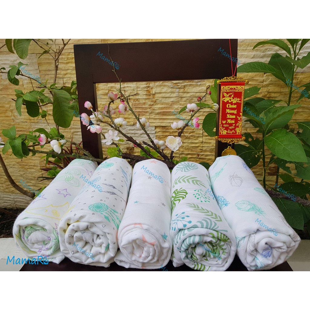 ( Lẻ 1 chiếc ) Khăn quấn Đa năng MamaRu