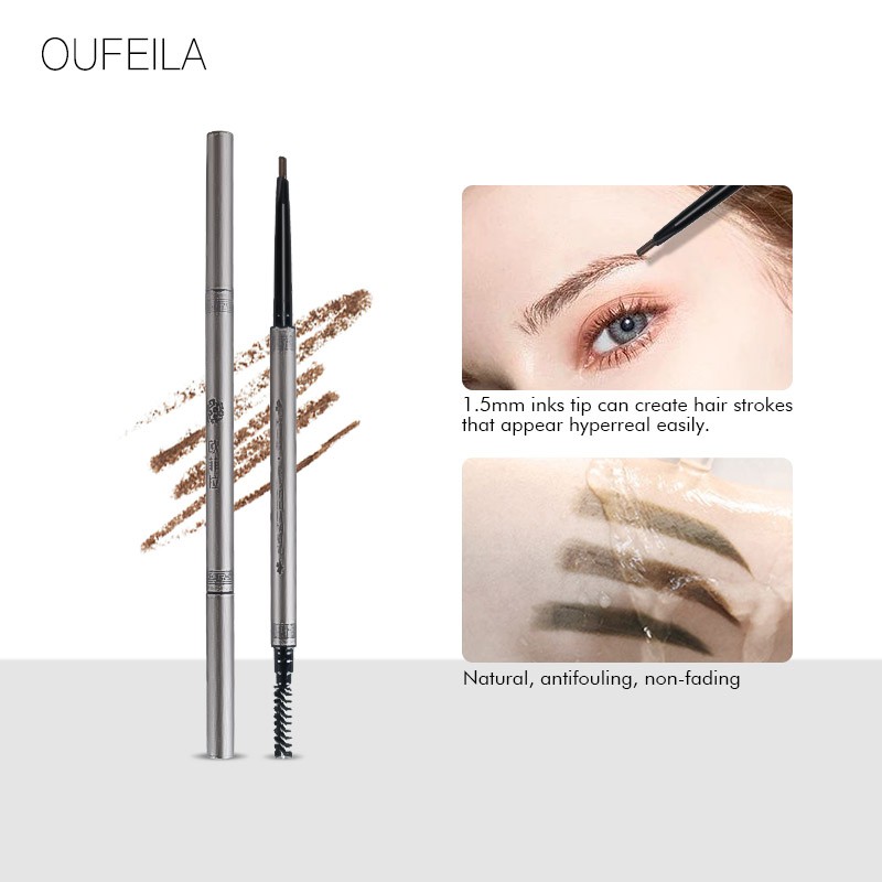 Chì Tán Lông Mày OUFEILA Chì kẻ mày không thấm nước Long Lasting Pigmented Easy Blend Eye Makeup Mỹ phẩm