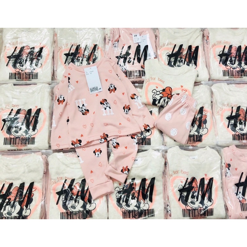 Bộ nỉ da cá Minnie-size 1-6y