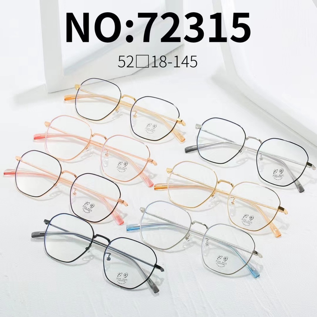 Kính 0 độ gọng Hợp Kim bản Hàn Quốc siêu đẹp cho nam nữ, có thể thay tròng cận tùy ý 72315