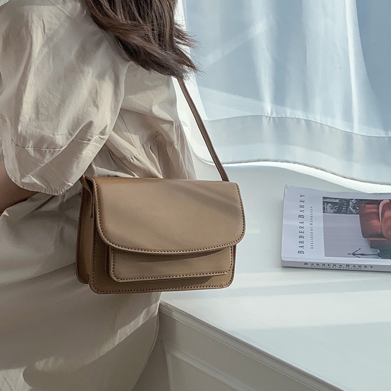 Túi Đeo Chéo Hình Vuông Nhỏ Nhiều Lớp Phong Cách Hàn Quốc Cổ Điển Thời Trang Cho Nữ
