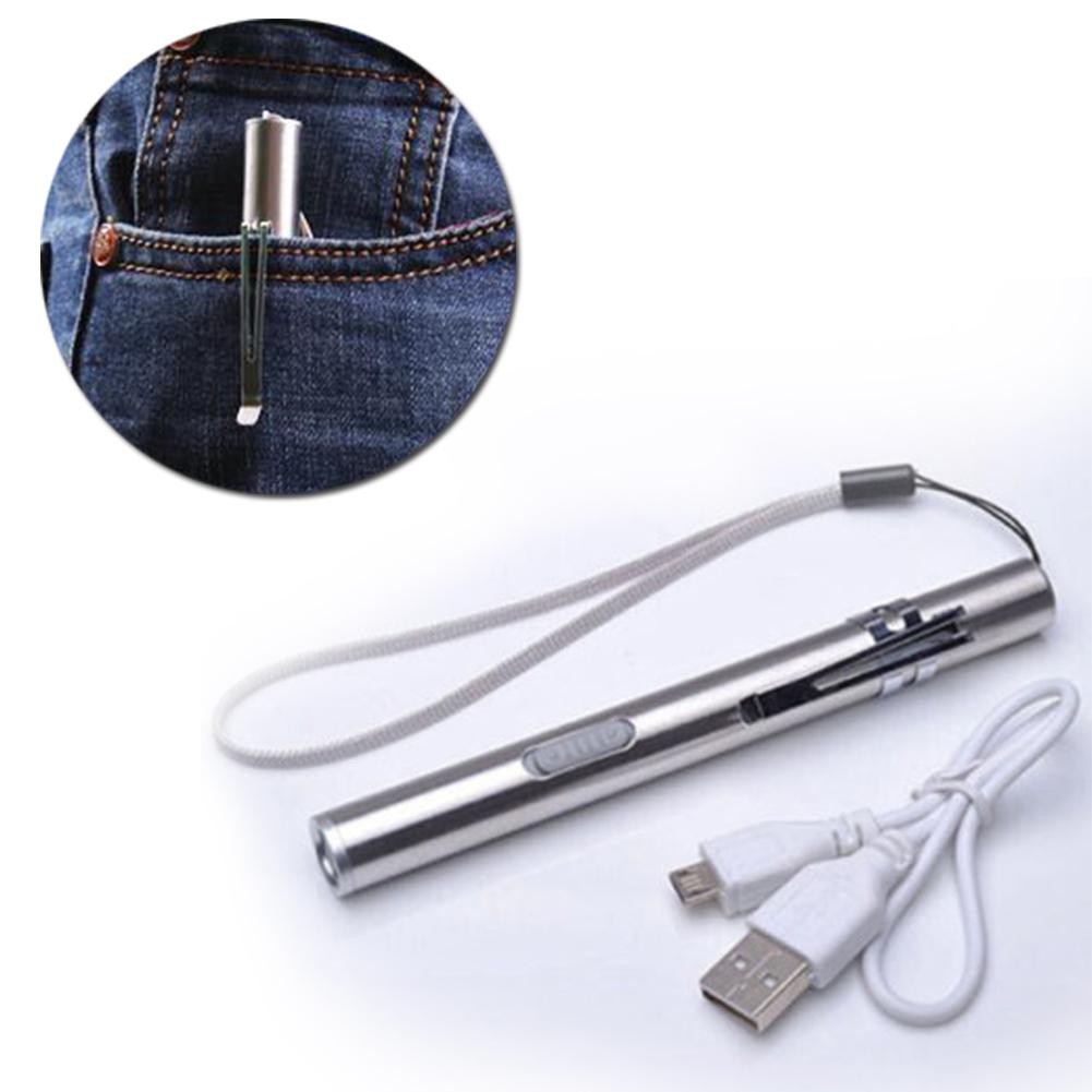 Đèn pin 8000LM Đèn pin bỏ túi Đèn pin LED Kích thước bút T6 USB đèn pin và đèn sạc