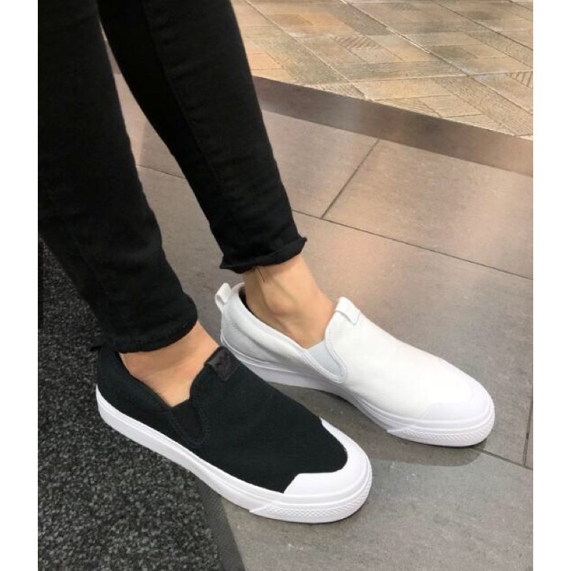 Sale XẢ HẾT 【Bắn thật】Adidas ORIGINALS NIZZA SLIP-ON lười trắng Hàn Quốc CQ3103 CQ3104 uy tín 2020 new ^ . ^ ! " " " :