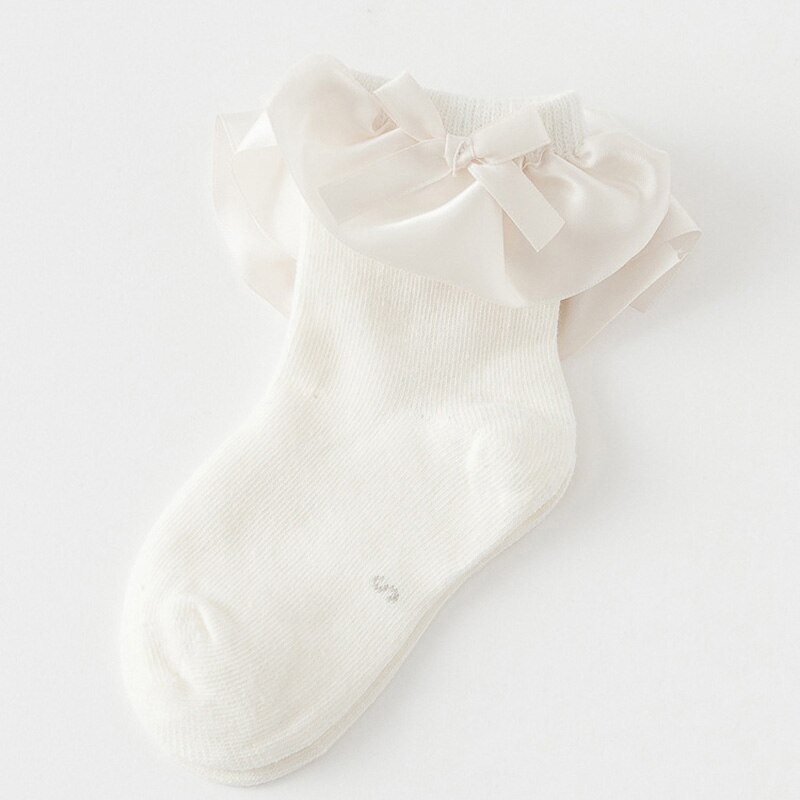 Tất cotton đính nơ cho bé 2-4 tuổi