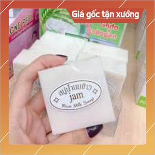 Xà Phòng Cám Gạo ⚜️FREESHIP⚜️  Xà Phòng Trắng Da Thái Lan Jam Rice Milk Soap