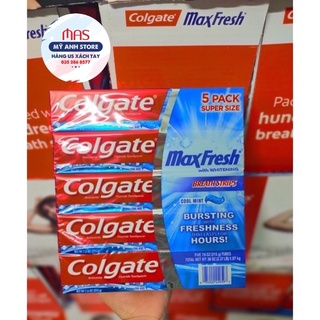 [ CHÍNH HÃNG ] Kem đánh răng Colgate Max Fresh With Whitening Breath Strips 215g