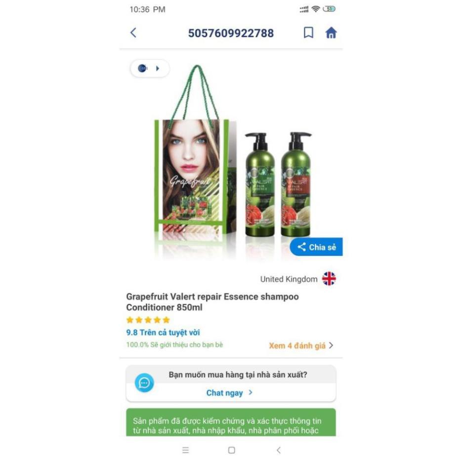 Dầu Gội Xả Bưởi Chính Hãng Anh 850ml | BigBuy360 - bigbuy360.vn