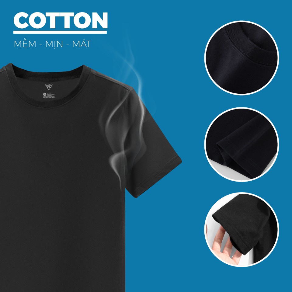 Áo Thun Nam, Áo Phông Nam Cổ Tròn Tay Ngắn Trơn BOUTON Cotton Co Giãn Phong Cách Trẻ Trung Đẹp Slim