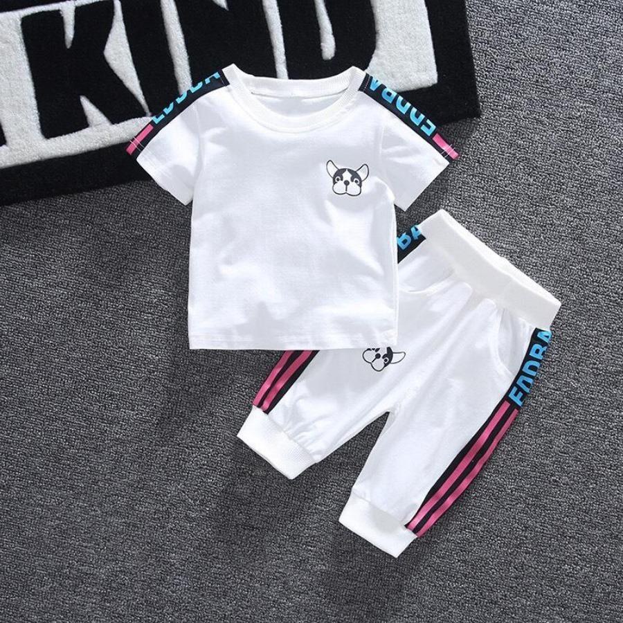 Bộ Quần Dài Áo Cộc Tay Có Hình Thú Cho Bé Trai Và Bé Gái Chất Liệu Thun Từ 8Kg Đến 32Kg - Bộ DPA Chaarlie Kids