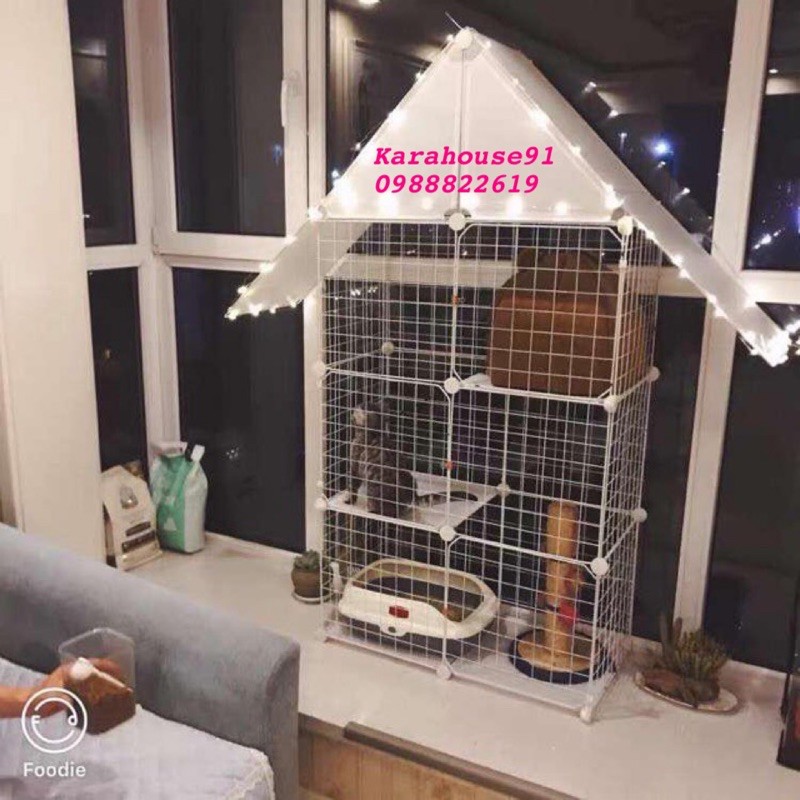 Chuồng quây chó mèo 4 tầm siêu xink