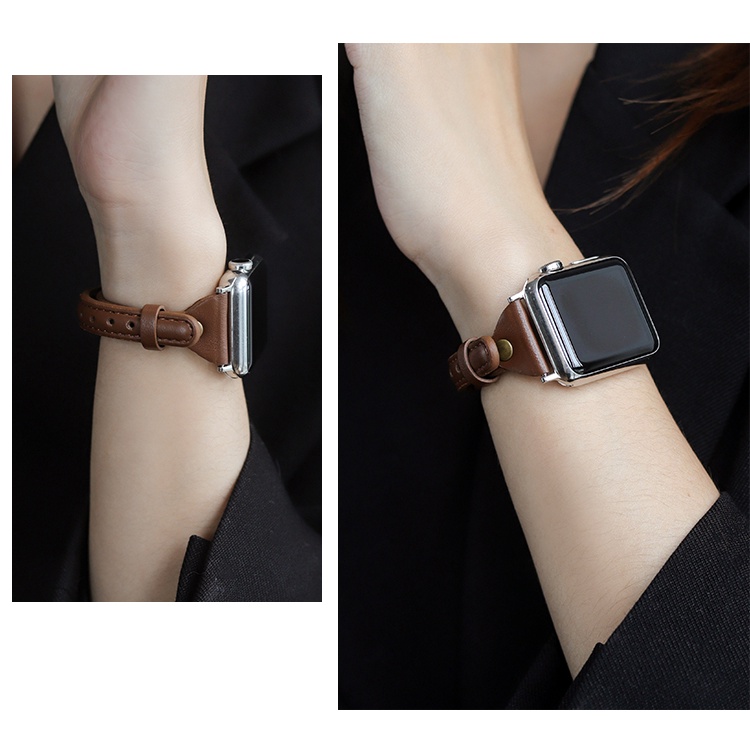 Dây Đeo Bằng Da Mỏng Dành Cho iwatch Band 41mm 45mm 40mm 44mm 38mm 42mm iwatch Series 8 7 SE 6 5 4 3 2 1