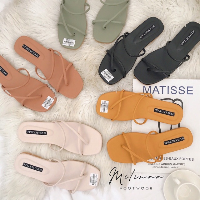 DÉP NỮ HAI DÂY NGANG QUAI XỎ NGÓN DL01 [Hình Thật] | BigBuy360 - bigbuy360.vn